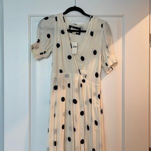 Maeve Anthro polka dot hi low dress
